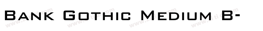 Bank Gothic Medium B字体转换